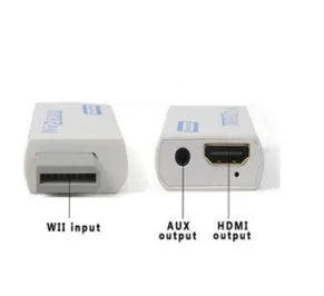 Wii to HDMI converter adapter with 3.5mm audio jack for connecting Nintendo Wii to HDMI displays