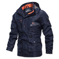 Men's hooded plus size jacket, loose fit, zip front, stand-up collar, 100% polyester, available in six colours