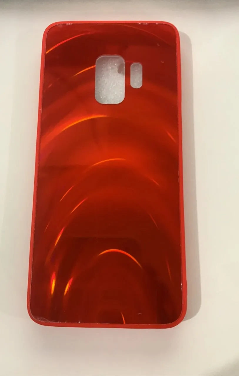 A 3D rainbow glitter gradient back cover case for a smartphone, showing its full-coverage design and sparkling finish.
