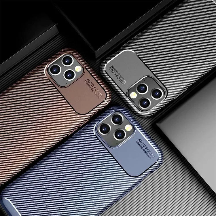 Black silicone protective phone case for iPhone 12 on a table.