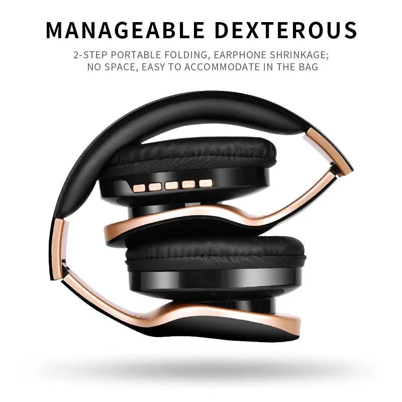 HobbyLane over-ear Bluetooth headset in black, red, and white colour options on a plain background.
