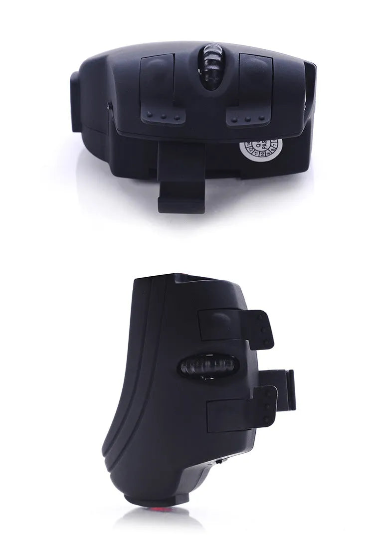 Bluetooth 2.4G rechargeable ring mouse in black, 60x40mm, with three buttons and optical sensor