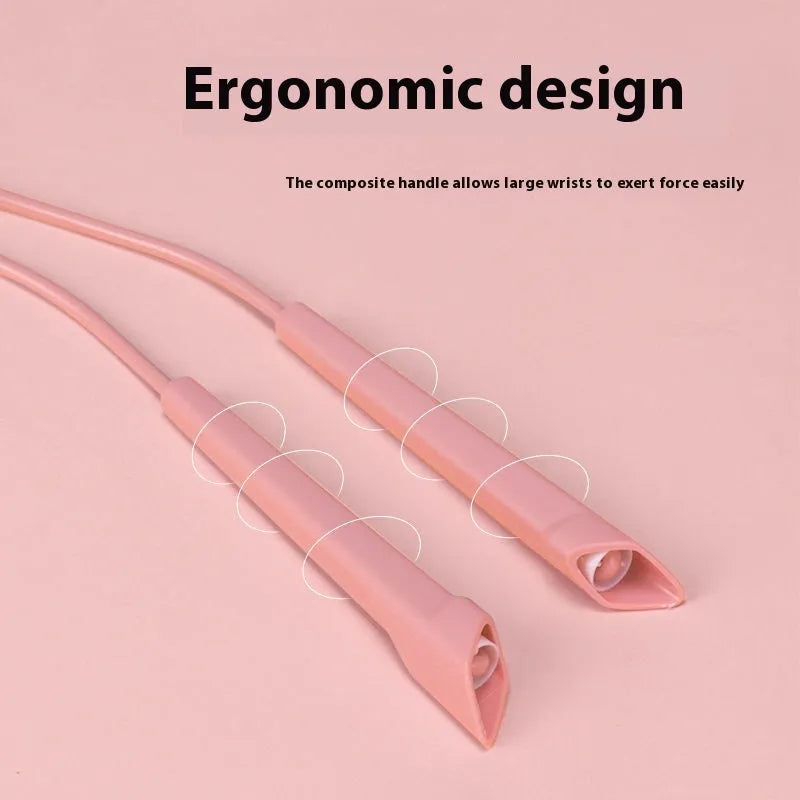 Plastic-handle fitness skipping rope in various colours with 2.8mm PVC rope