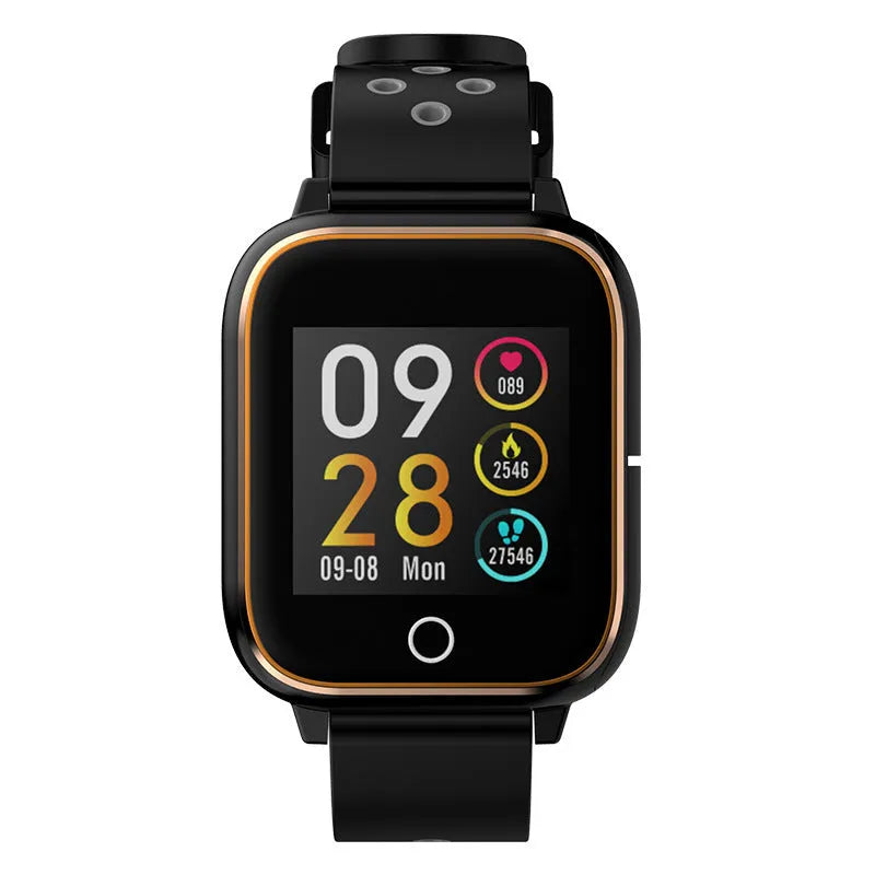 M6 smart call watch with TWS headsets on a sporty silicone strap, shown in black.