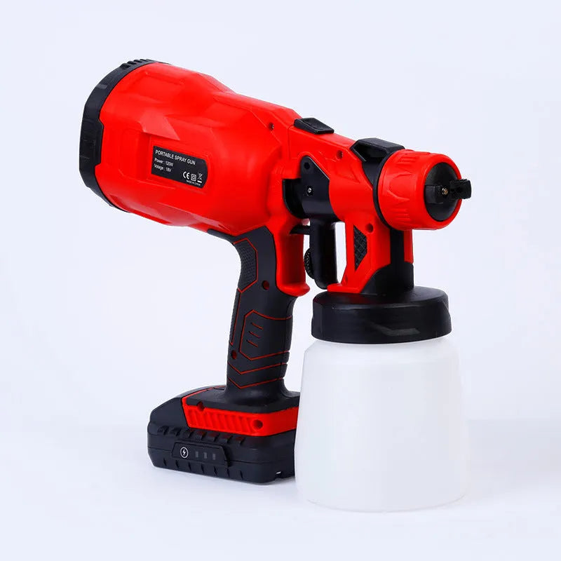 Blue cordless paint spraying machine with 550W motor and 800ml capacity watering can