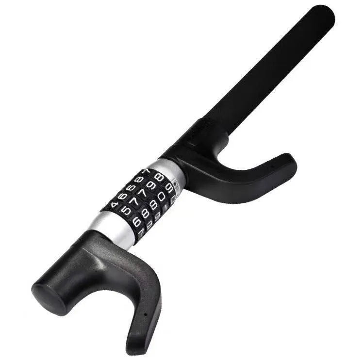Password-protected car steering wheel U-lock in alloy steel
