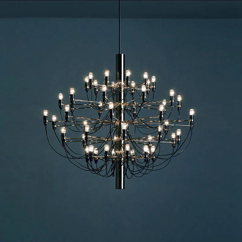 Wooden three-fork floor lamp with acrylic shade in modern simple design for living room or bedroom