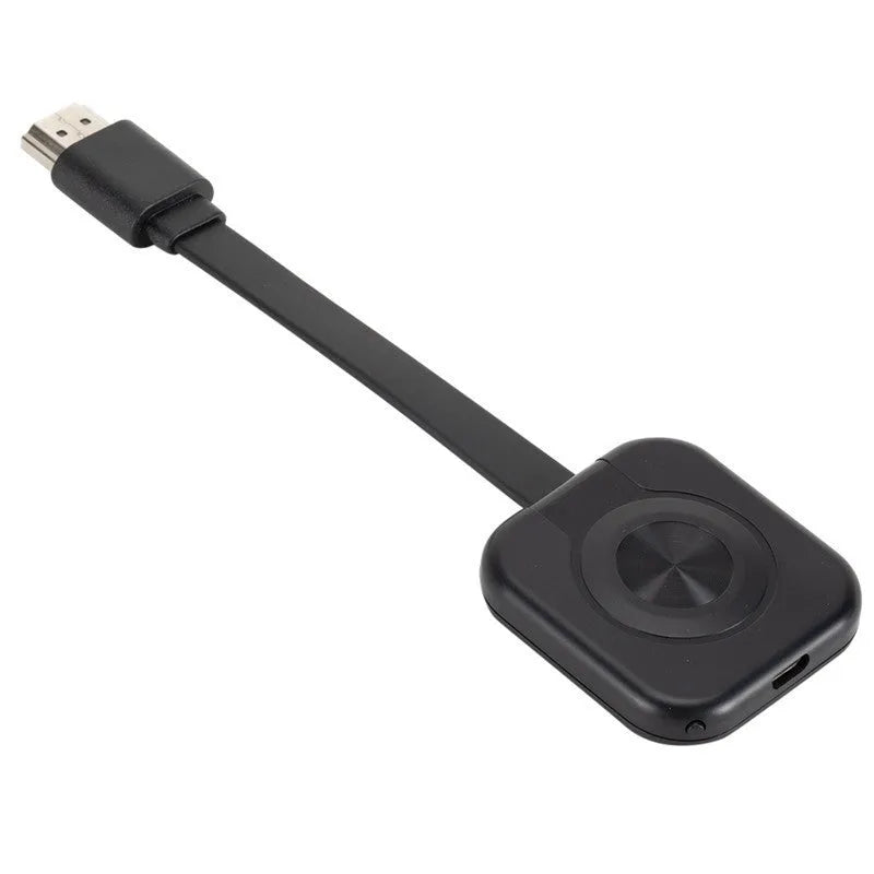 Wireless HDMI transmitter for mobile screen mirroring measuring 4.6 x 4.3 x 0.6 cm
