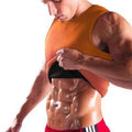 Men's neoprene sauna vest with logo, square collar, seamless design, available in multiple colours and sizes