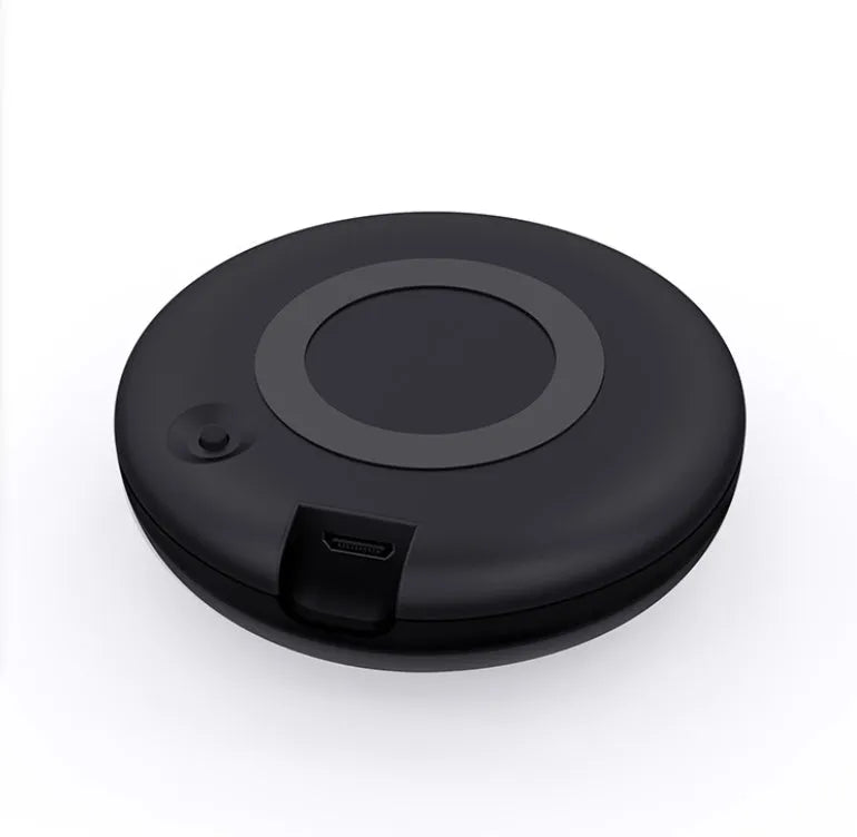 Black universal infrared remote control for voice-operated air conditioning and appliances