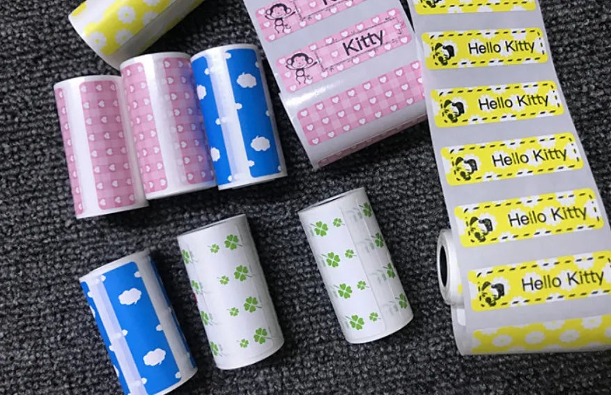 PerPage mini wireless thermal printer paper in various colour options