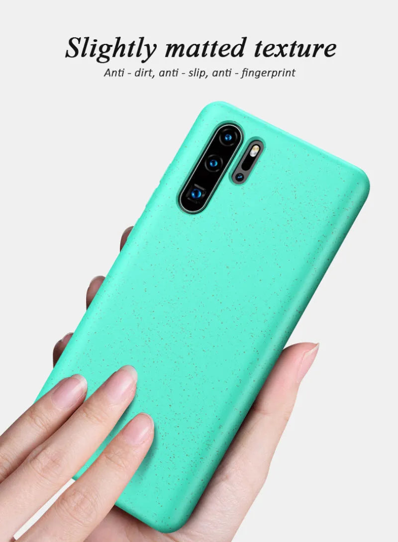 Huawei P30 mobile phone case in TPU material showing colour options.