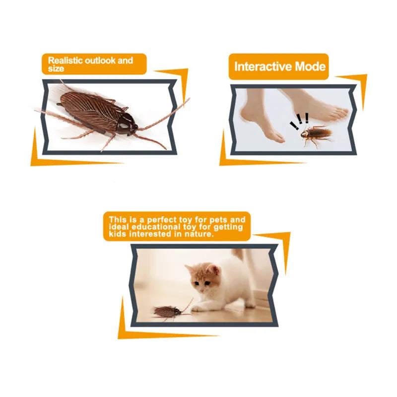 Electric vibration brush walking trick simulation pet toy in insect and rodent designs