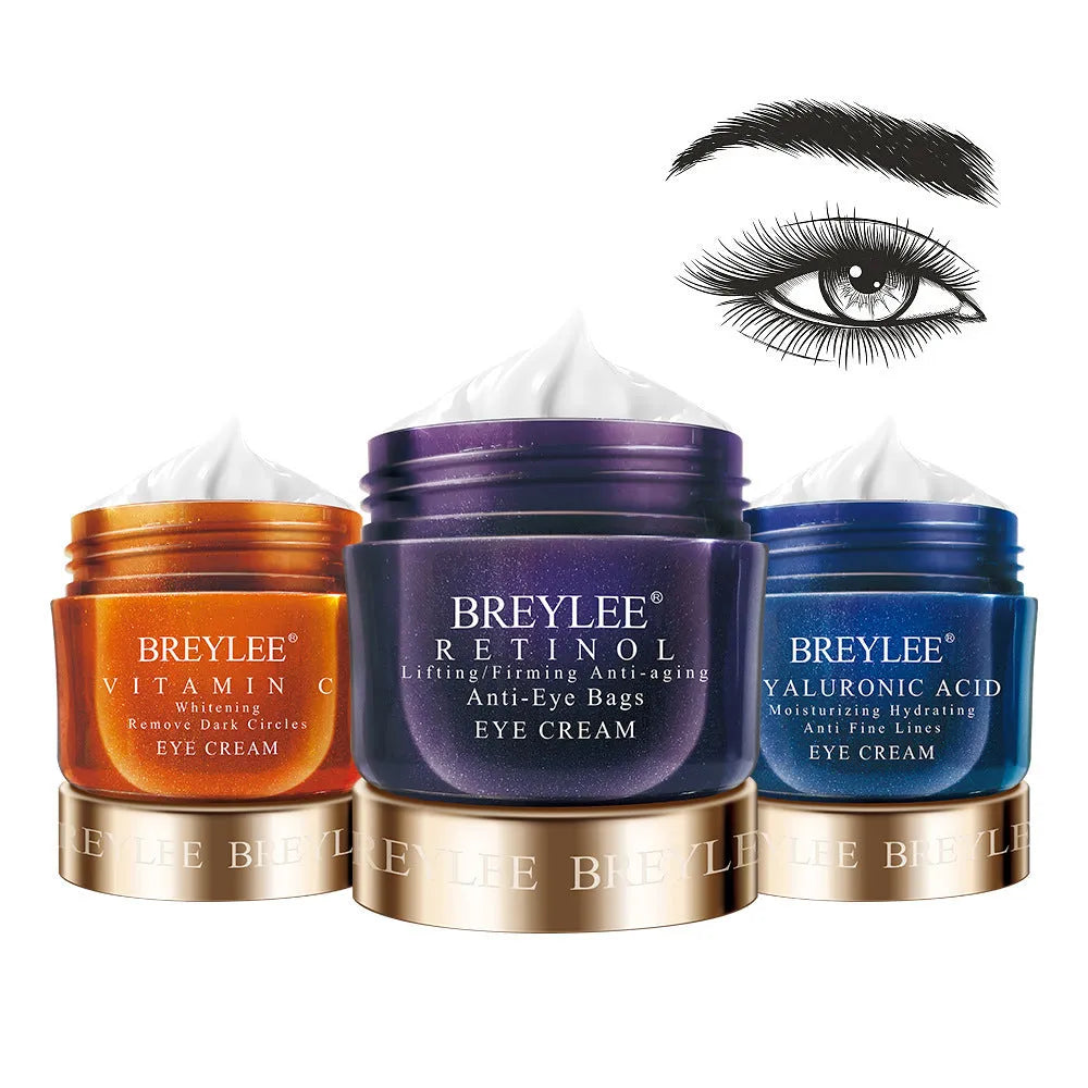Nourishing Bo Uric Acid eye cream 40g in blue, orange, and purple variants