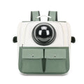 Cat space capsule portable large capacity pet backpack in khaki with green colour for cats up to 7kg