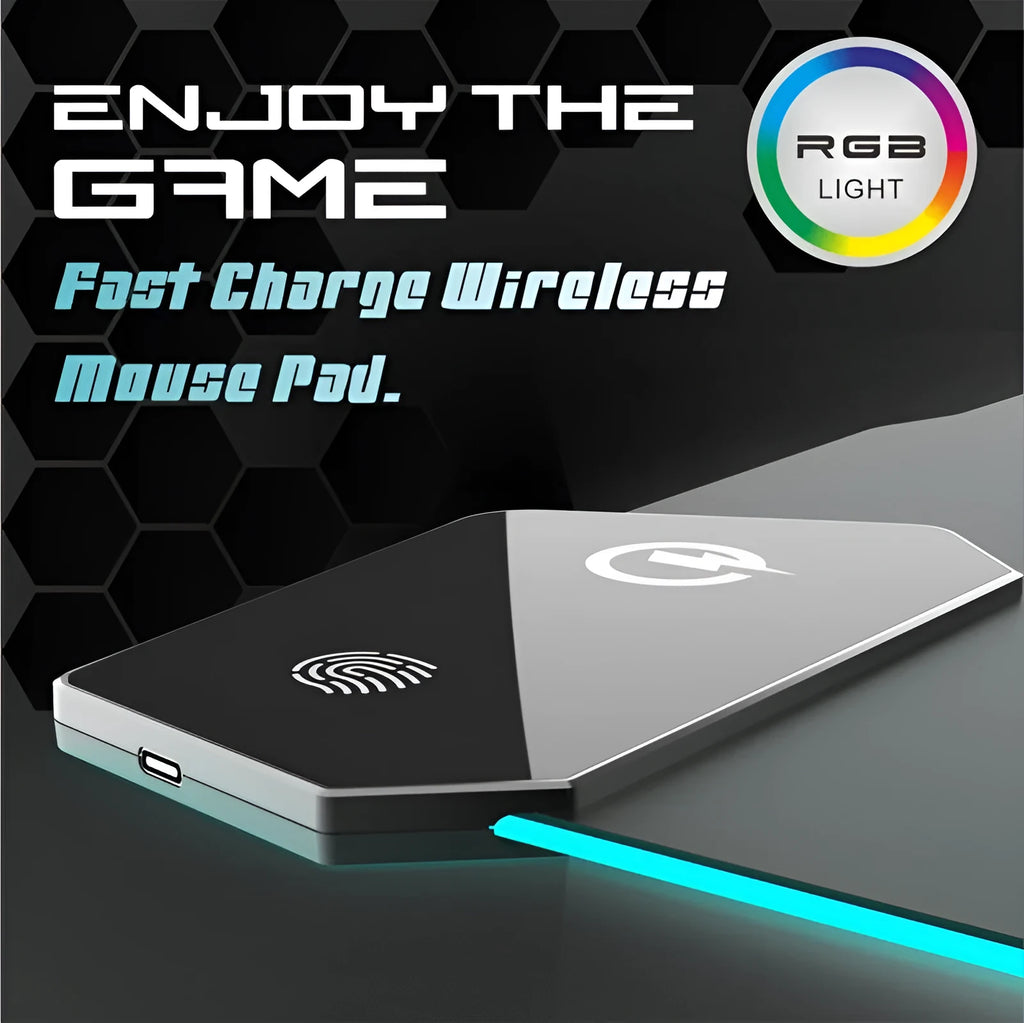 Black mech style gaming mouse mat with TYPC charging interface and 300x800mm dimensions