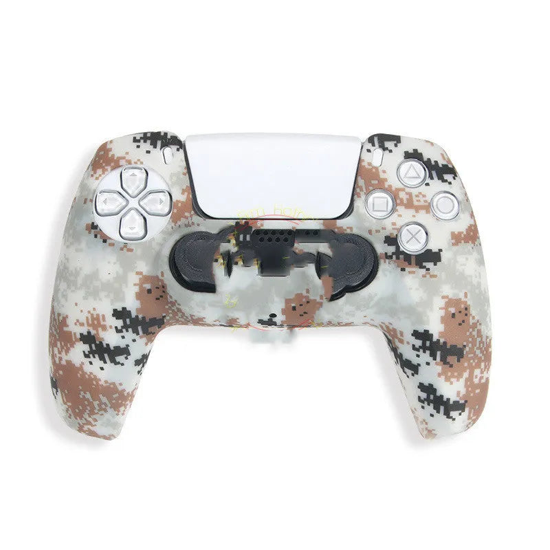 Camouflage pattern silicone protective case for Sony PS5 DualSense wireless controller