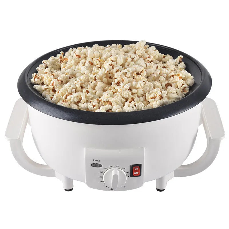 White coffee roasting machine with 750g capacity and 1200W power for home bean roasting