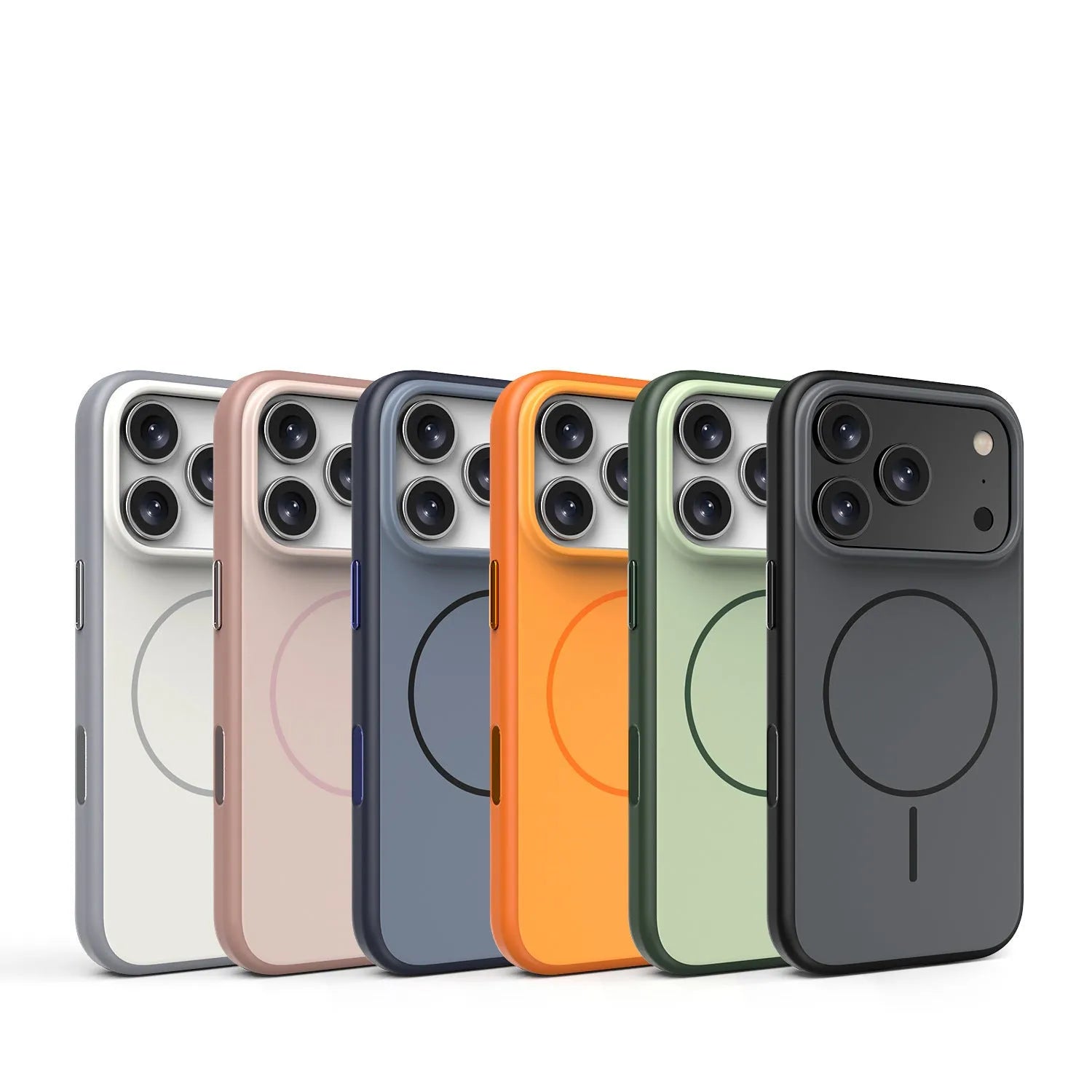 Frosted matte magnetic phone case for iPhone 17 Pro Max in Desert Gold colour