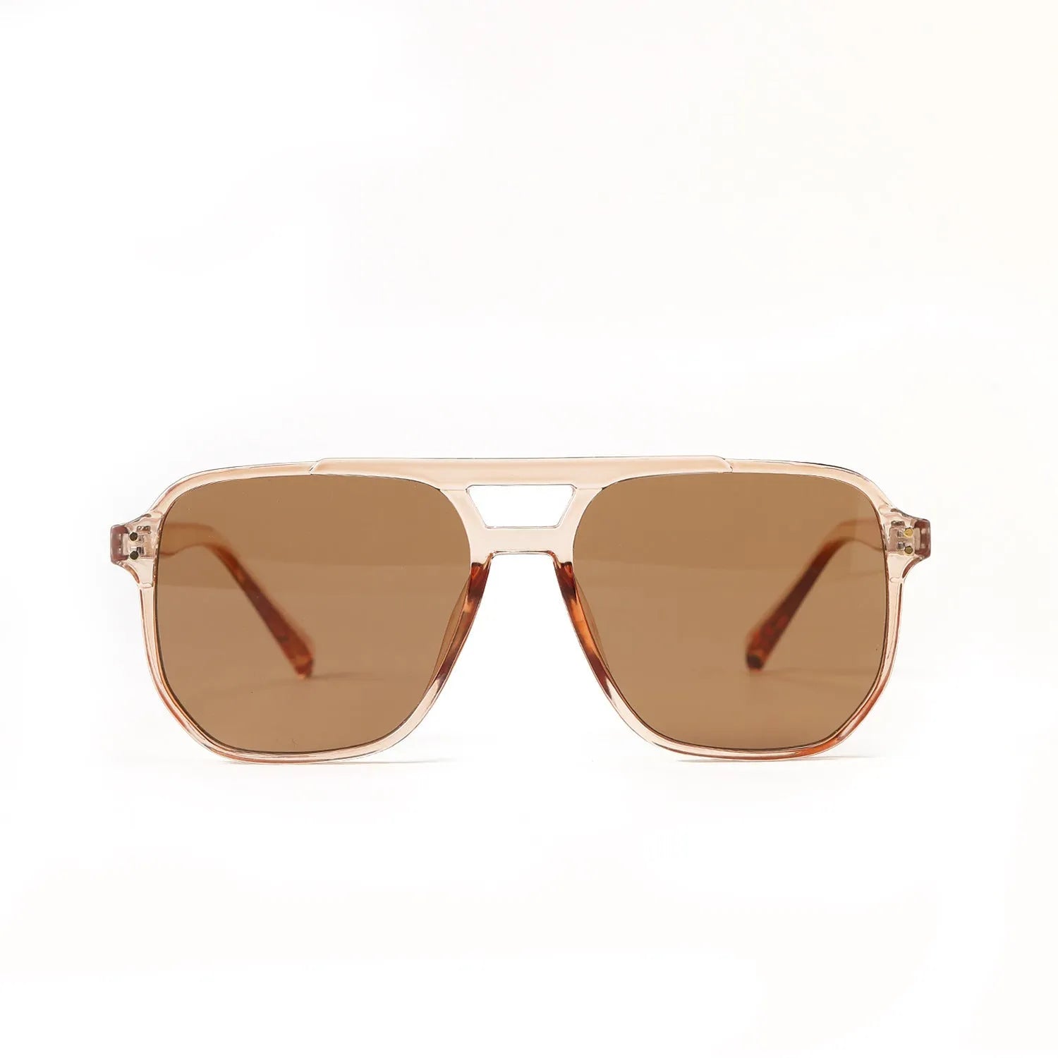 Square double beam sunglasses for women with UV400 protection in six colour variations