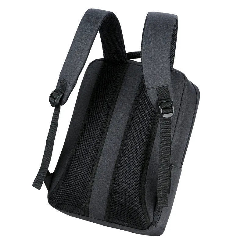 Medium 20-35L cotton cloth business backpack with computer pocket in Black or Grey, model 9002A