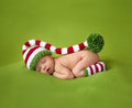 Green acrylic thread leg cover and hat set for 100-day baby photography outfit