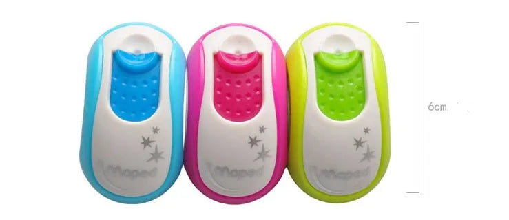 Single hole pencil sharpener with closed compartment design for standard and thick pencils