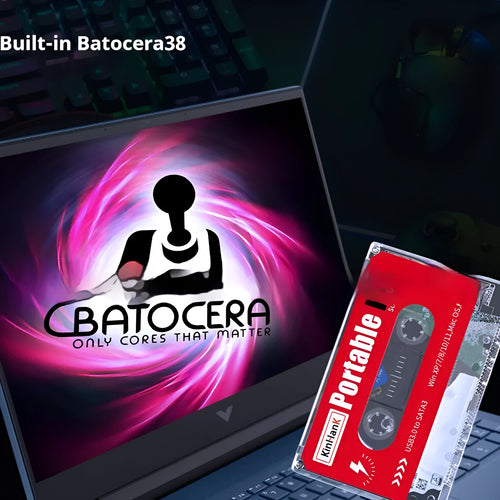 2TB external mechanical hard drive with USB cable on a desk
