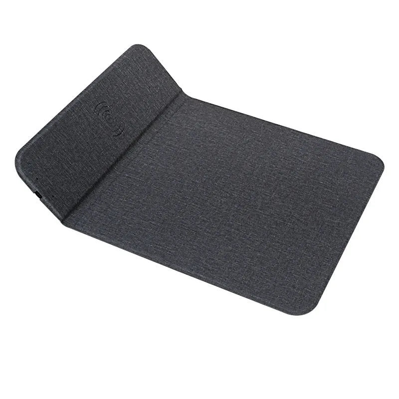 Foldable cloth wireless phone charging pad showing 10W fast charging for Qi devices