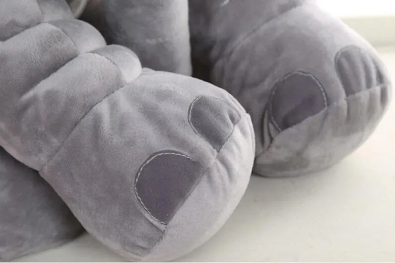 Soft plush elephant doll in blue, 40cm tall, with PP cotton filling and short plush fabric