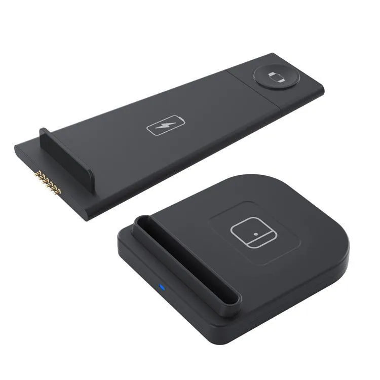 Foldable three-in-one wireless charger for mobile phone, headphones and smartwatch charging