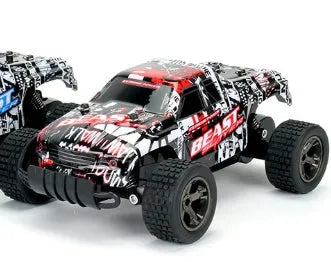 Blue and yellow 1:18 scale remote control drift car with 2.4Ghz transmitter