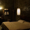 Natural woven bamboo plait lamp with E27 holder for hall or staircase decoration.