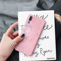Solid colour painted phone case for Huawei and Honor smartphones in black and pink options.