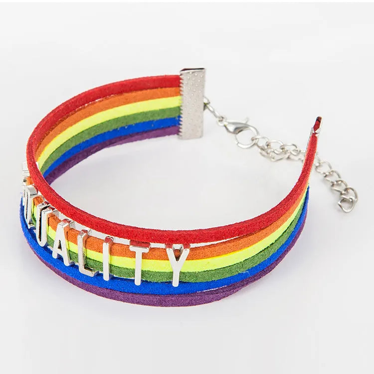 Pride Braided Bracelet in Hybx3390 colour with alloy electroplated finish and letter number motifs
