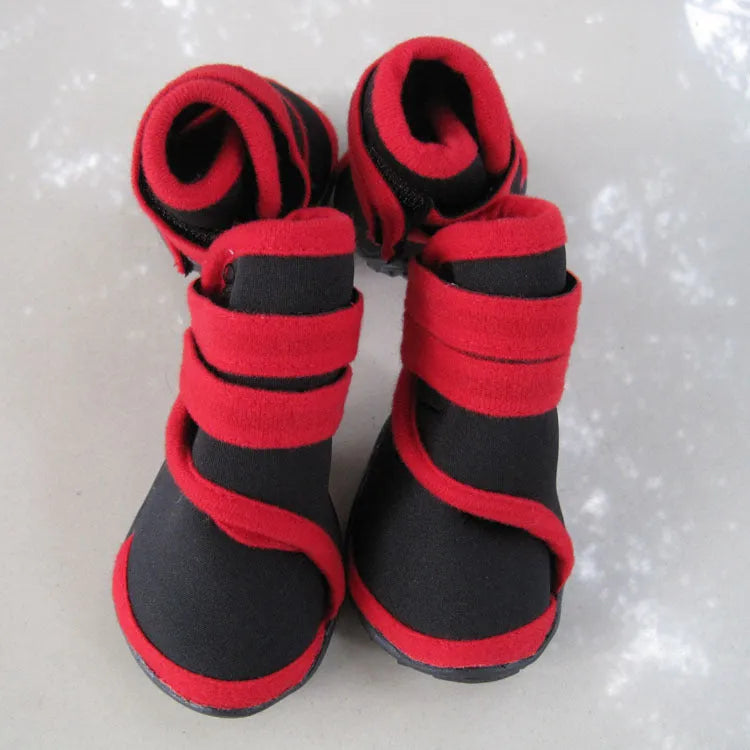 Four seasons big dog shoes in neoprene with beef tendon bottom for large dog paw protection