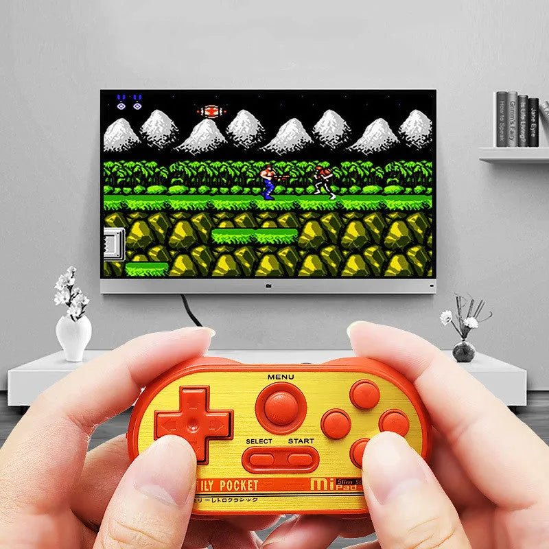 Mini handheld video game console with built-in 20 NES games, AV output, red colour, 85x45x15mm