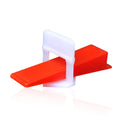 Plastic tile leveling system clips and wedges in 1mm to 3mm sizes, 100pcs packs for wall and floor tiles