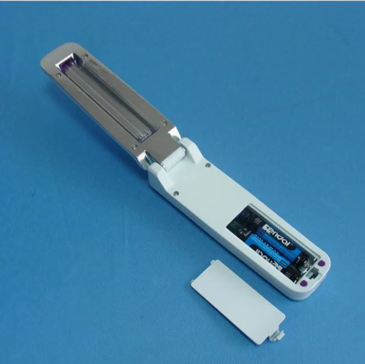 UV disinfection stick with plastic housing, L125xW35xH25mm, and induction switch