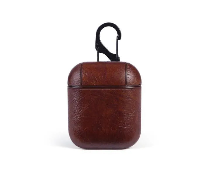 Genuine leather protective case bag for Apple Airpods earphones in multiple colours.