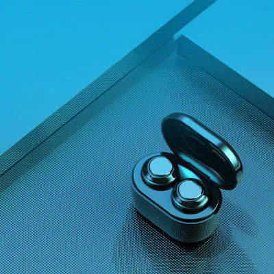 Black in-ear stereo Bluetooth headset with NFC touchpoint for instant pairing.