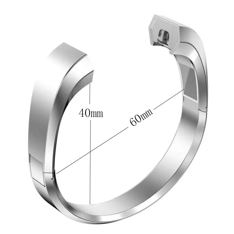 Stainless steel replacement strap with deployment buckle for Fitbit Alta tracker