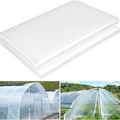Roll of transparent plastic greenhouse cold film measuring 4m by 8m for vegetable shed insulation.