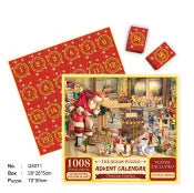 24-grid Christmas puzzle blind box countdown calendar box made of paper, 70x50 cm
