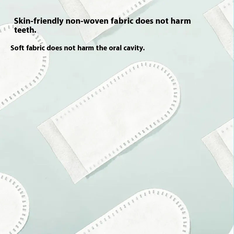 Pack of 50 soft white disposable finger cots for cleaning dog and cat teeth