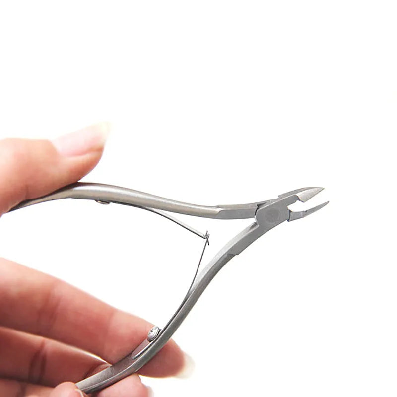 Silver stainless steel nail beauty pliers for manicure cuticle care