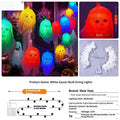 Battery powered Halloween LED coloured lights for indoor wall decoration in plastic shell