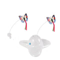 Educational pet toy for cats made of ABS PC and steel wire in white colour, 18.5cm tall