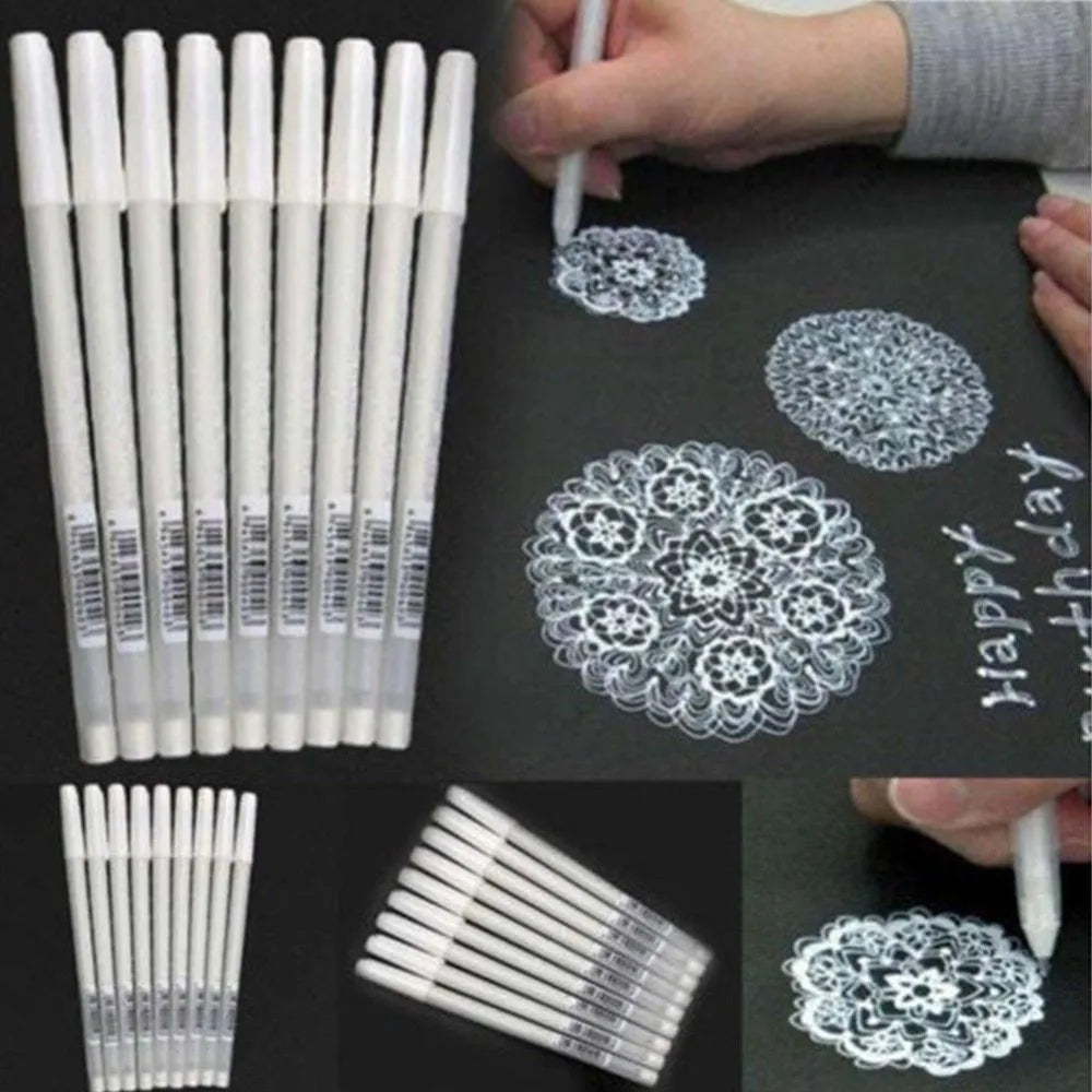 Touchnew highlight pen with plastic shell in golden, silver, or white colours for hand-painted stroke work