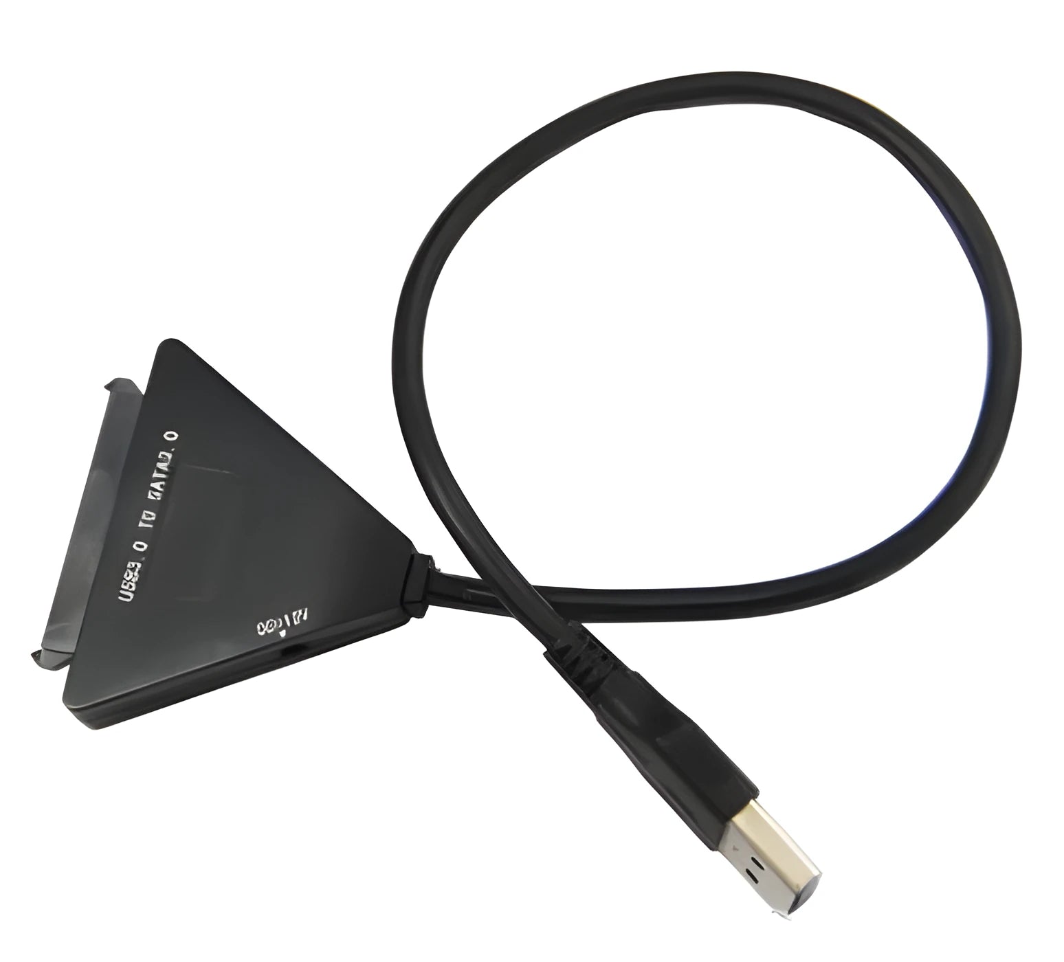 Black USB 3.0 to SATA 7+15 pin hard drive adapter cable with independent power connector